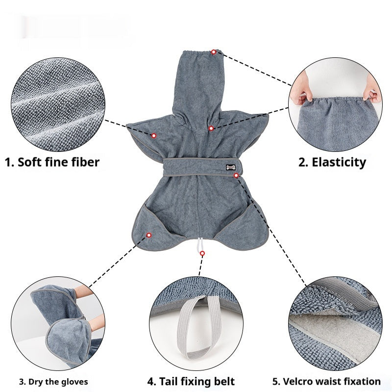 Pet Cotton Quick-Dry Absorbent Bath Towel