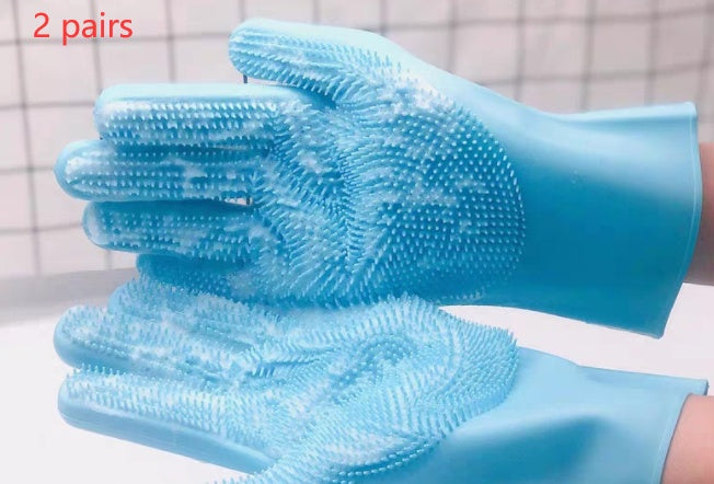 Silicone Pet Grooming Glove Brush For Bathing And Massage