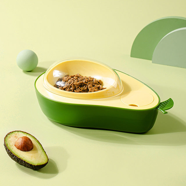 Automatic Avocado-Shaped Pet Water Feeder Slow Feeding Bowl