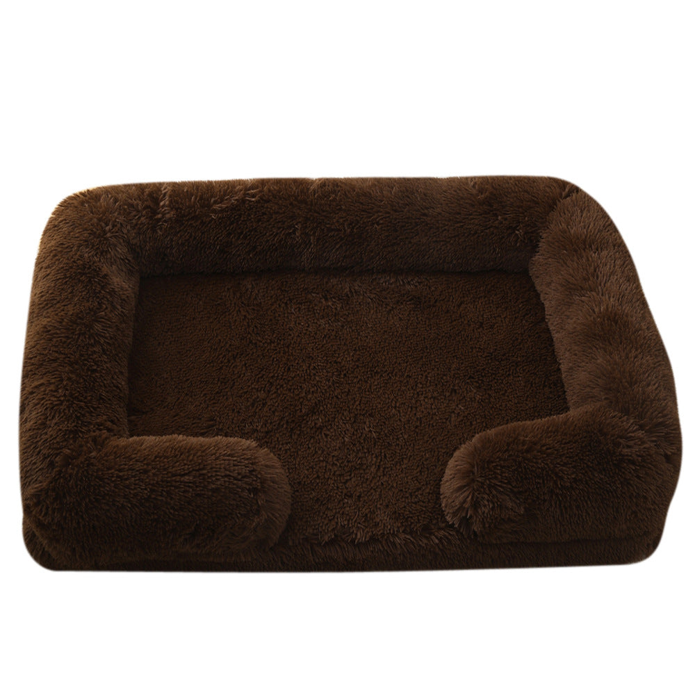 Plush Round Pet Bed Warm Winter Sleeping Mat