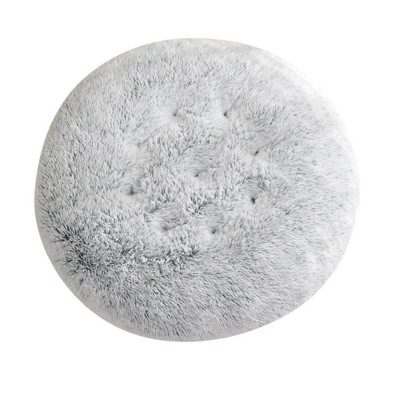 Round Plush Pet Bed Warm Comfortable Sleeping Mat