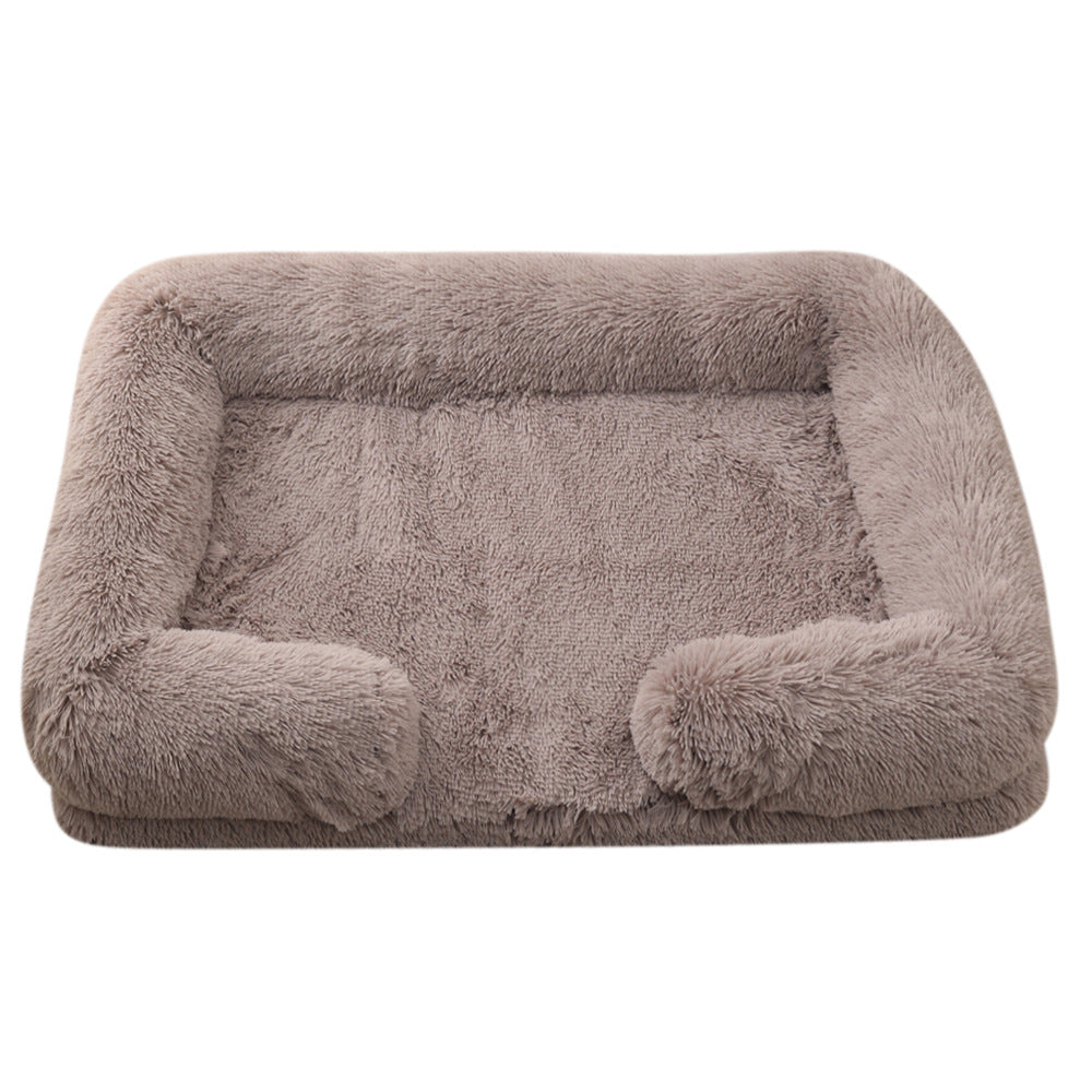 Plush Round Pet Bed Warm Winter Sleeping Mat