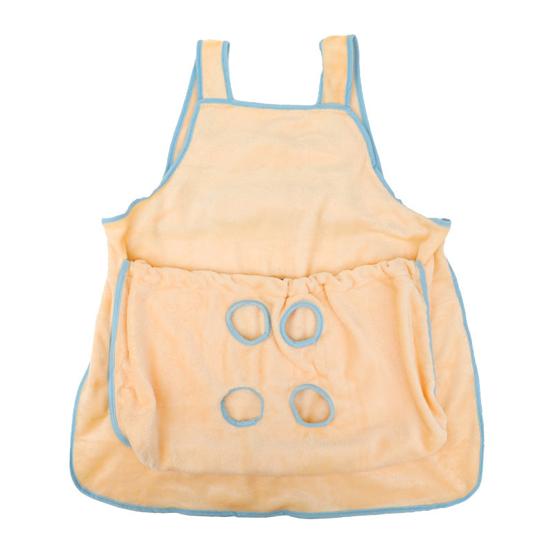 Outdoor Pet Carrier Apron Plush Hanging Chest Bag