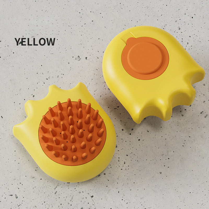 Pet Bath Massage Brush Grooming Comb With Shampoo Box