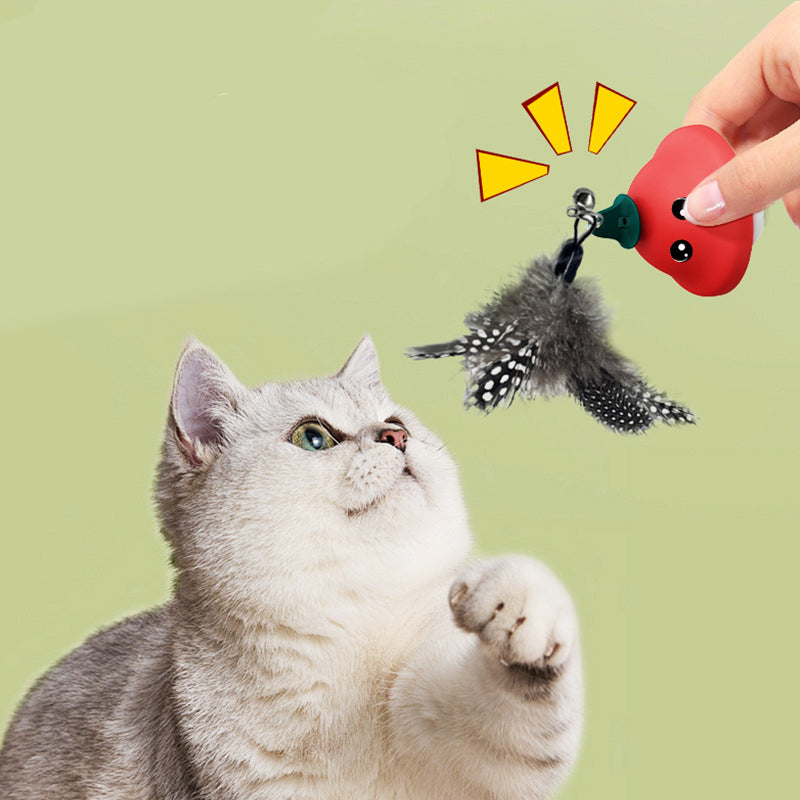 Retractable Pet Wand Toy With Suction Cup For Play