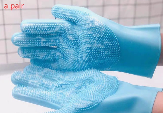 Silicone Pet Grooming Glove Brush For Bathing And Massage