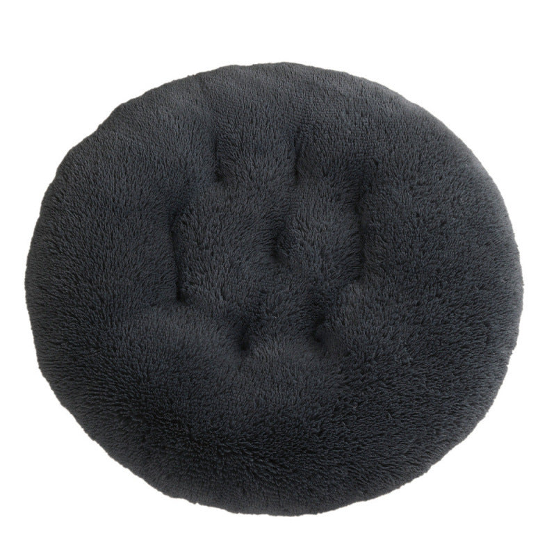 Round Plush Pet Bed Warm Comfortable Sleeping Mat