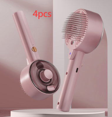 Self-Cleaning Pet Hair Remover Brush Grooming Tool