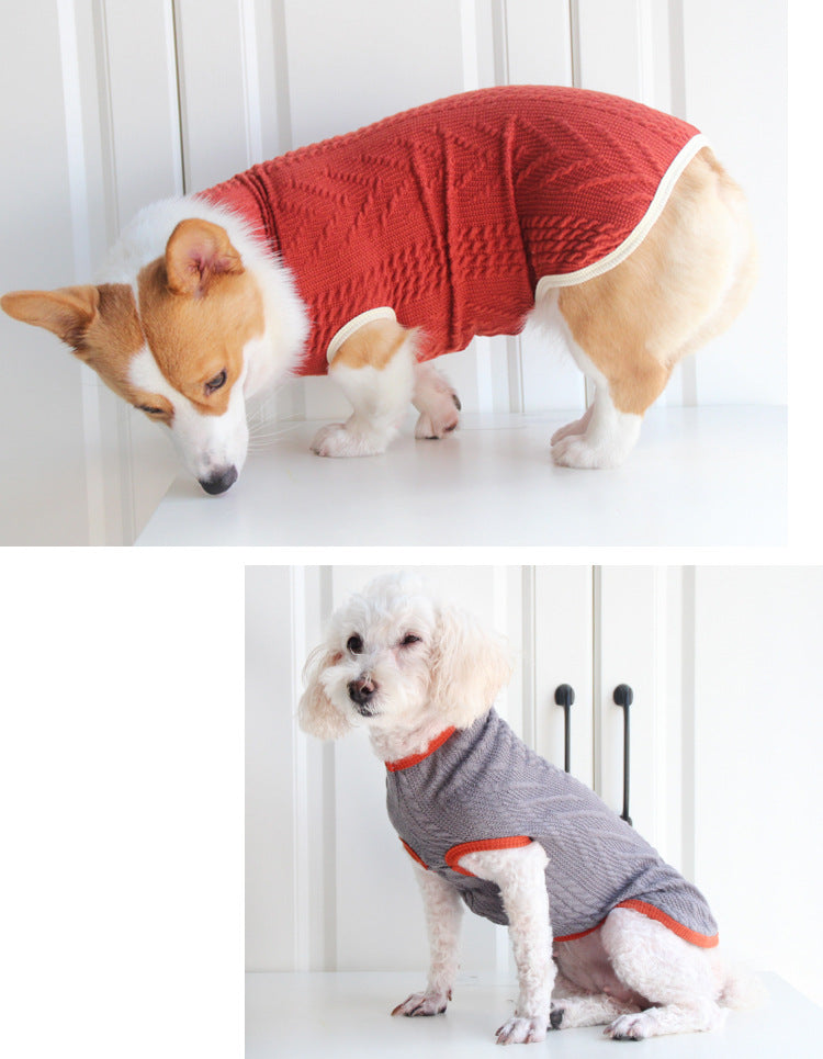 Vintage Twist Pet Sweater For Warmth And Style