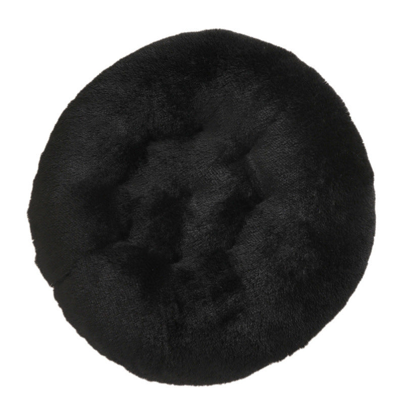 Round Plush Pet Bed Warm Comfortable Sleeping Mat