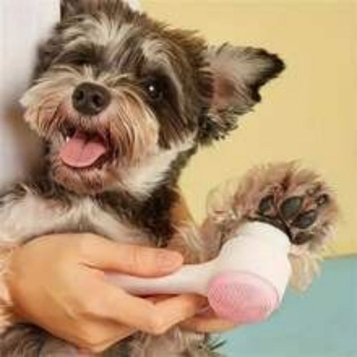 Nylon Pet Paw Brush Gentle Grooming Massage Tool