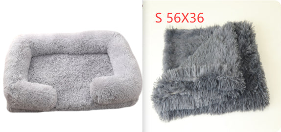 Plush Round Pet Bed Warm Winter Sleeping Mat