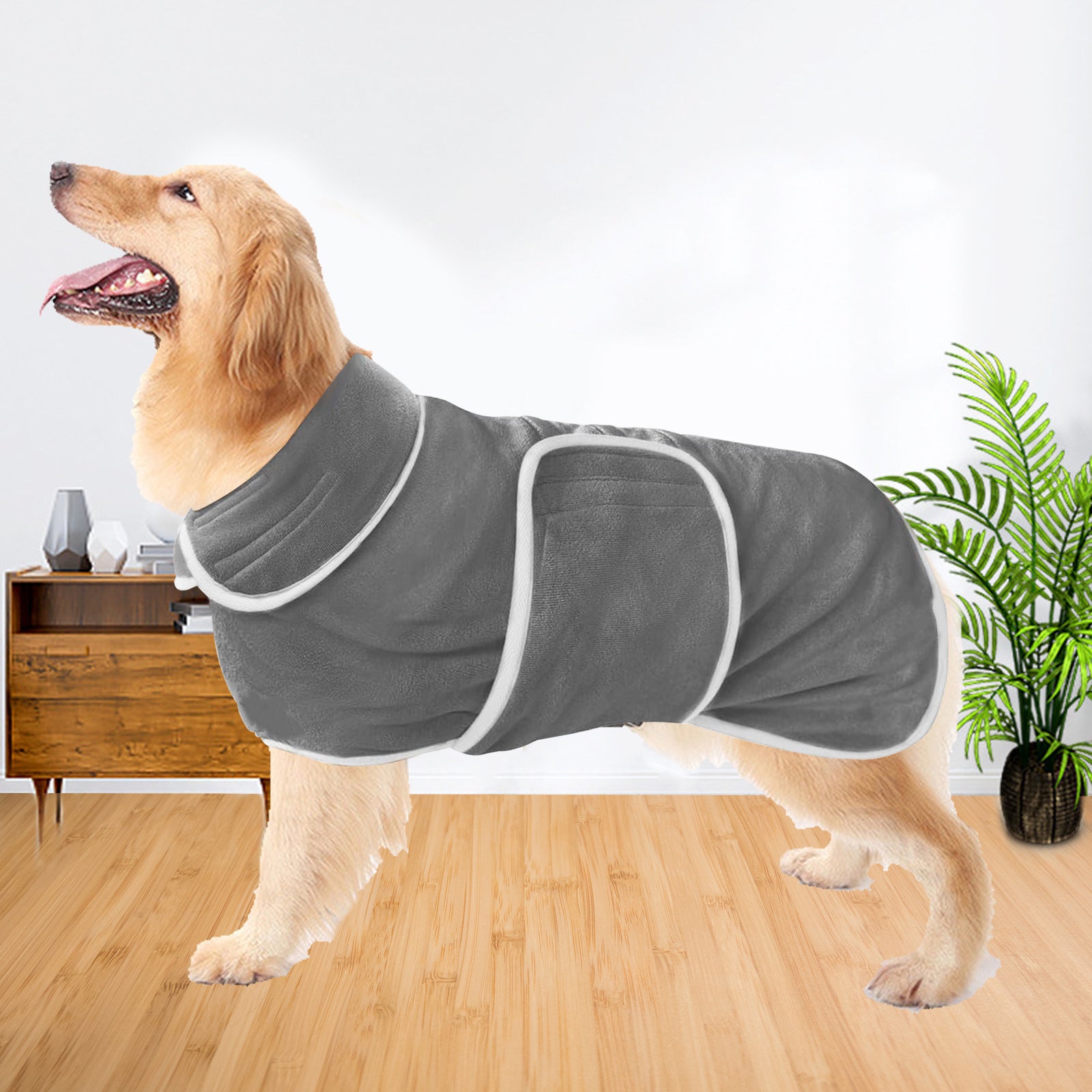 Super Absorbent Pet Bathrobe Towel Pajamas Coat