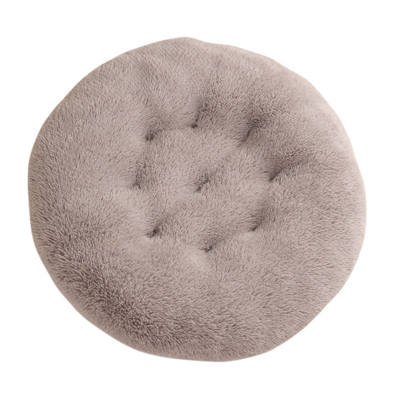 Round Plush Pet Bed Warm Comfortable Sleeping Mat