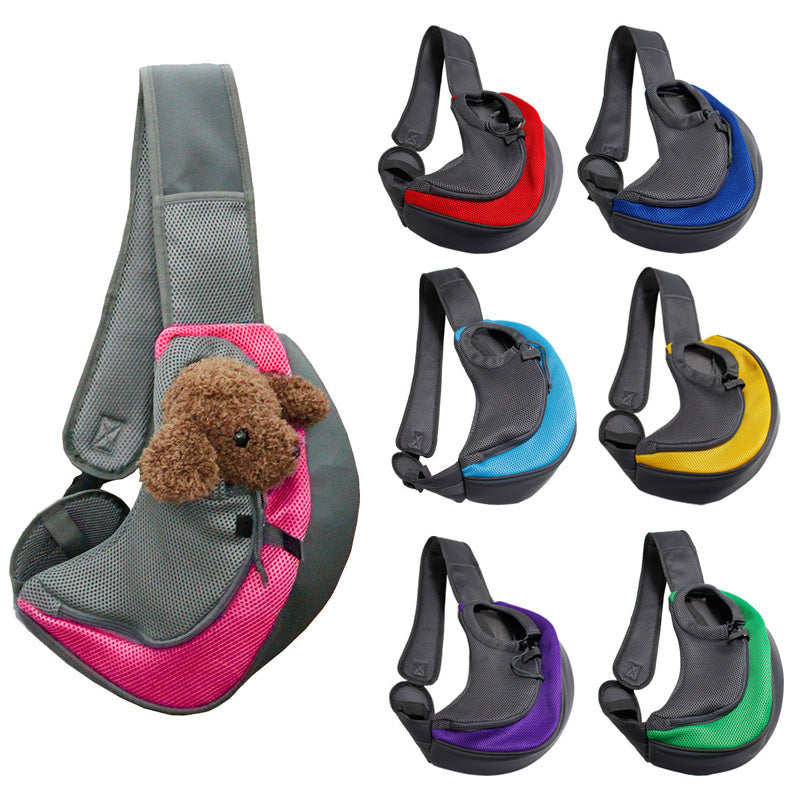 Outdoor Mesh Pet Carrier Shoulder Bag Travel Tote