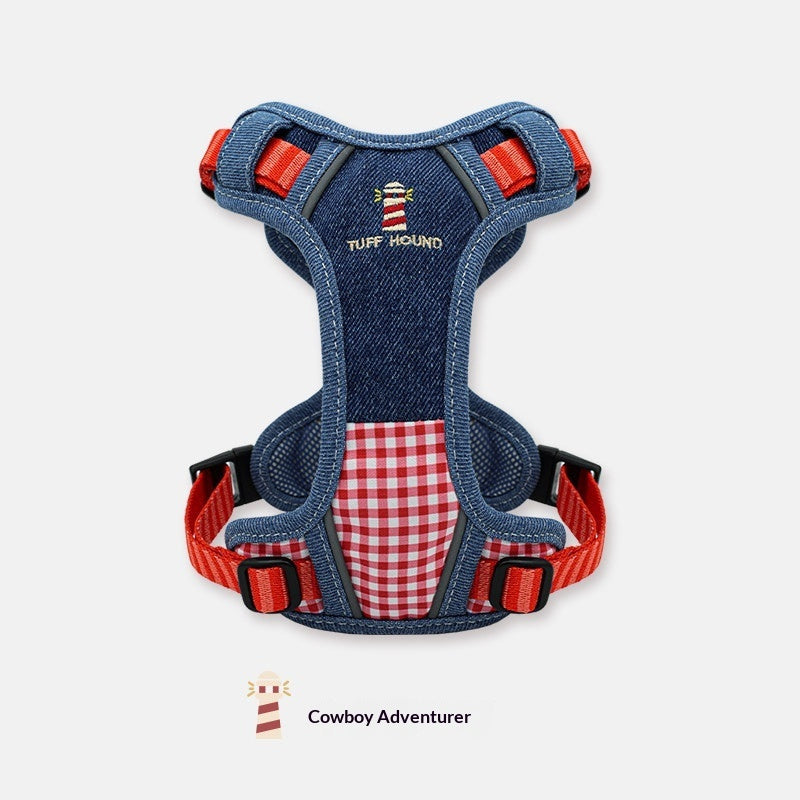 Vest-Style Harness With Walking Leash For Pets