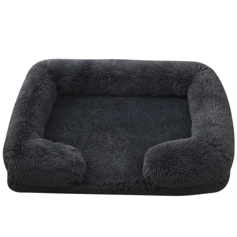 Plush Round Pet Bed Warm Winter Sleeping Mat