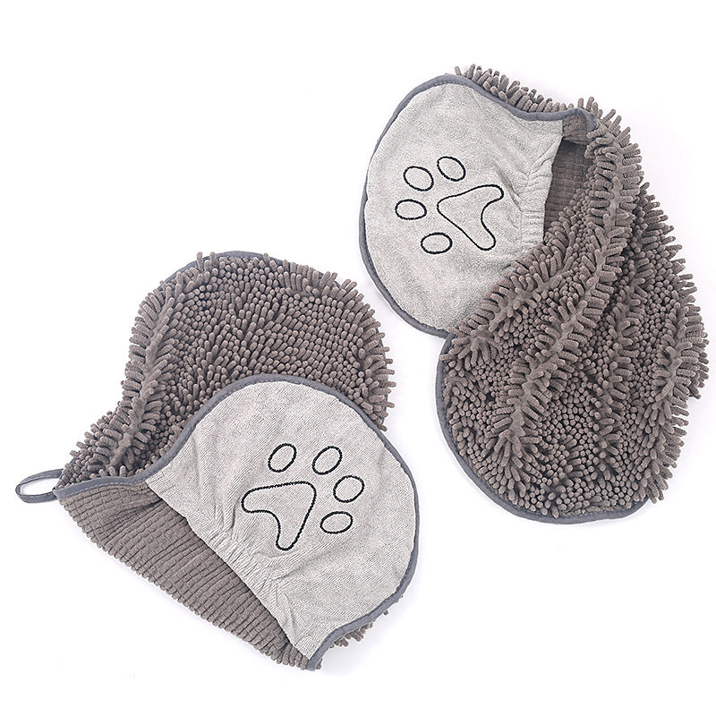 Chenille Pet Bath Towel For Quick Drying