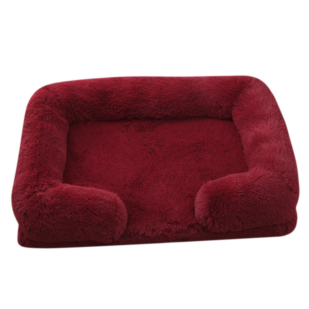 Plush Round Pet Bed Warm Winter Sleeping Mat