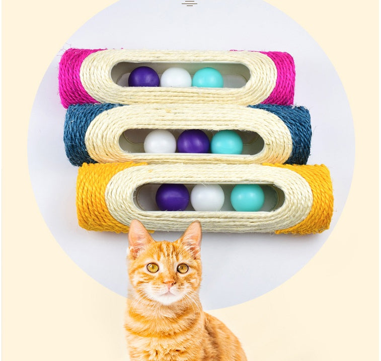 Long Sisal Drum Chew Toy For Pets