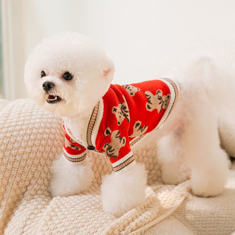 Simple Knitted Pet Sweater For Warmth And Comfort