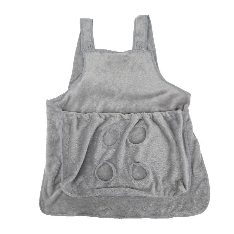 Outdoor Pet Carrier Apron Plush Hanging Chest Bag