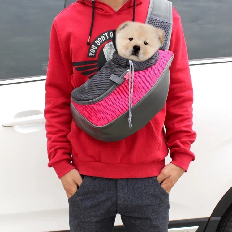 Outdoor Mesh Pet Carrier Shoulder Bag Travel Tote