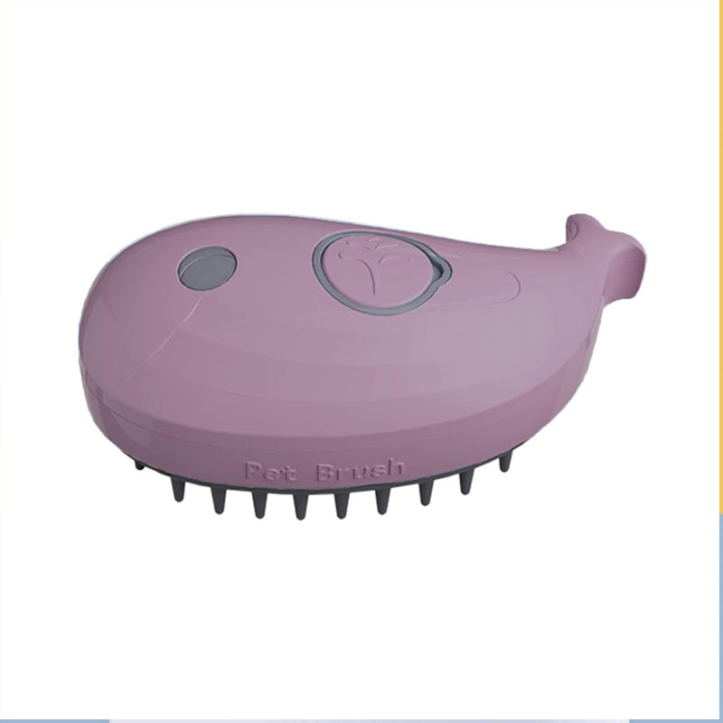 3-in-1 Whale-Shaped Pet Steam Brush For Bathing Massage