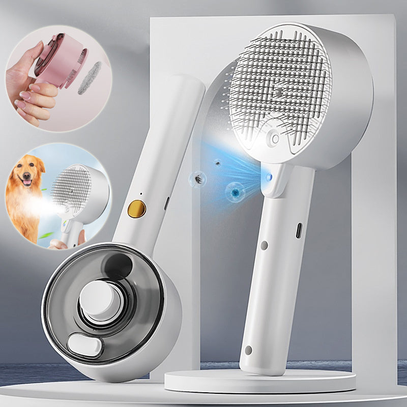 Self-Cleaning Pet Hair Remover Brush Grooming Tool