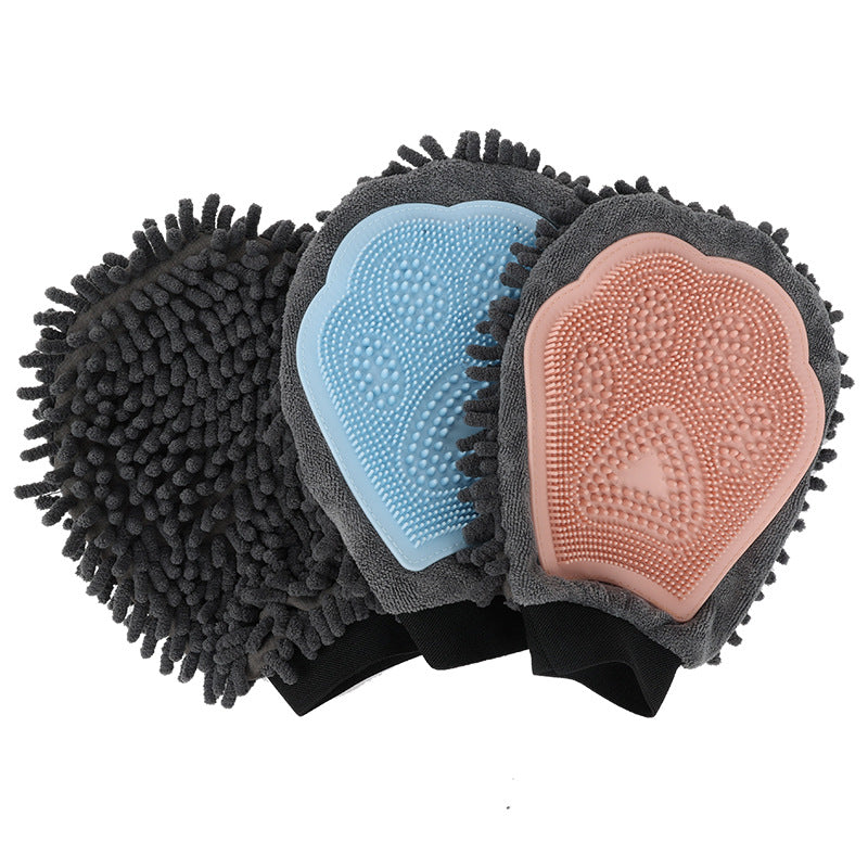 Pet 2-in-1 Bathing Grooming Glove Brush Massage Tool